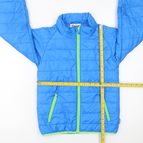 Playshoes Boys Blue Puffer Jacket Size 12 Years Full Zip Winter Coat