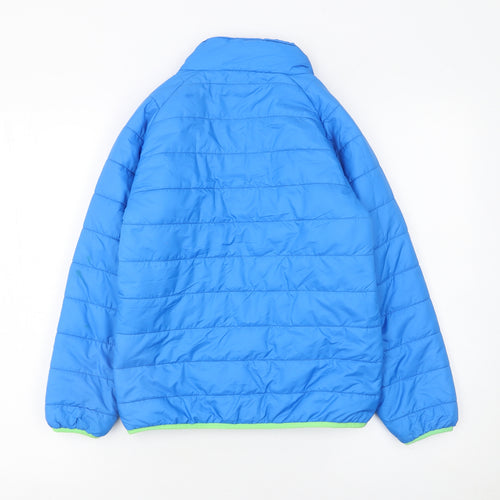 Playshoes Boys Blue Puffer Jacket Size 12 Years Full Zip Winter Coat