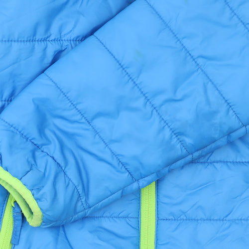 Playshoes Boys Blue Puffer Jacket Size 12 Years Full Zip Winter Coat
