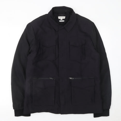 Pearly King Men's Black Military Jacket L Cotton Twill Casual