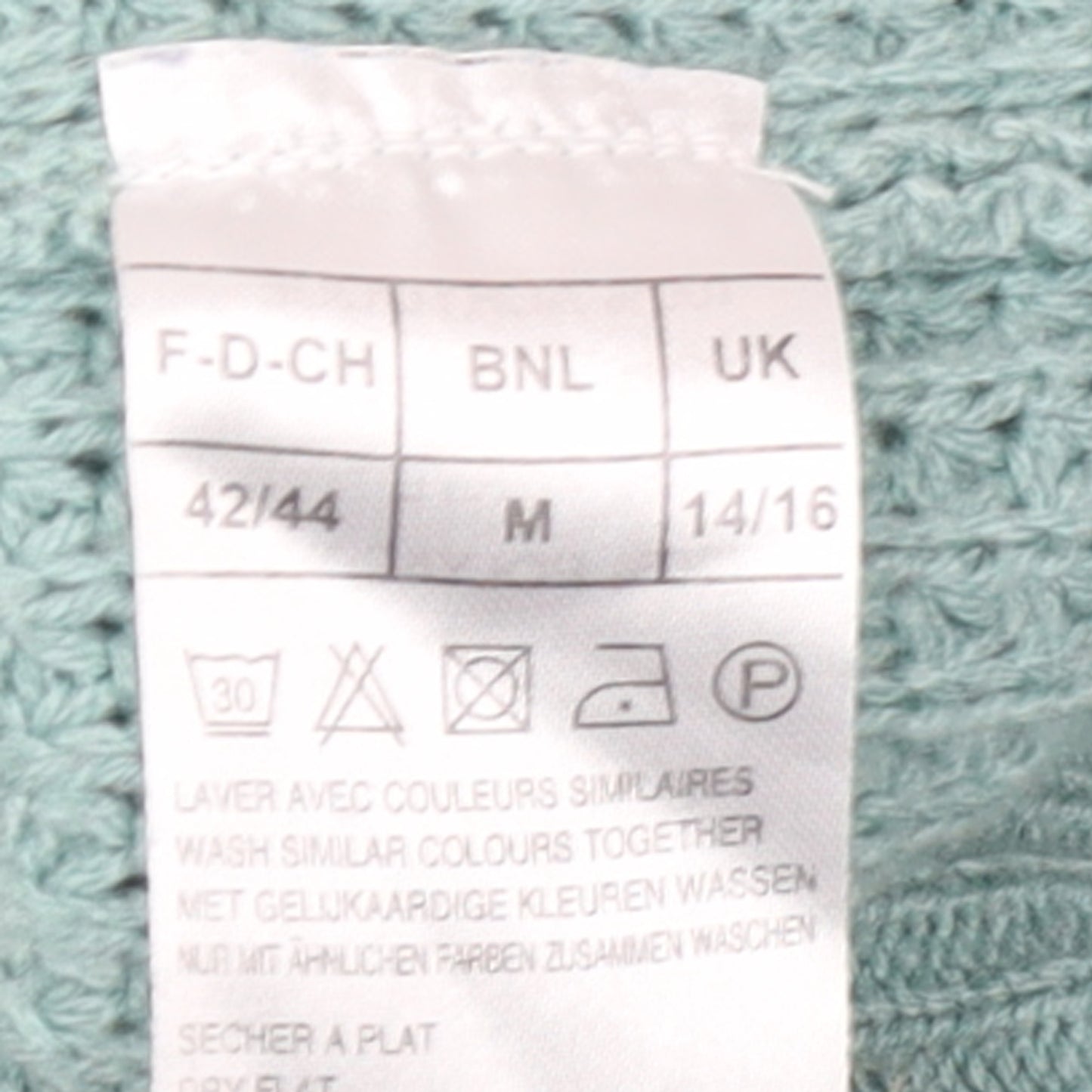 Damart Women’s Green Waffle Knit Mock Neck Jumper Size 14/16