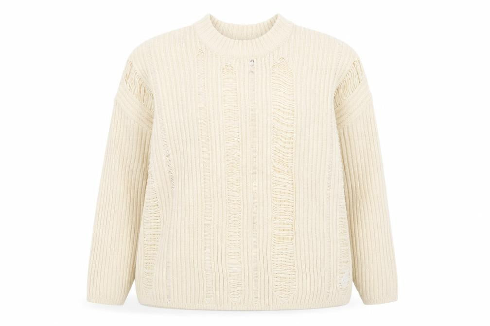 ASOS DESIGN Women Beige Size 16 Chunky Knit Crew Neck Jumper