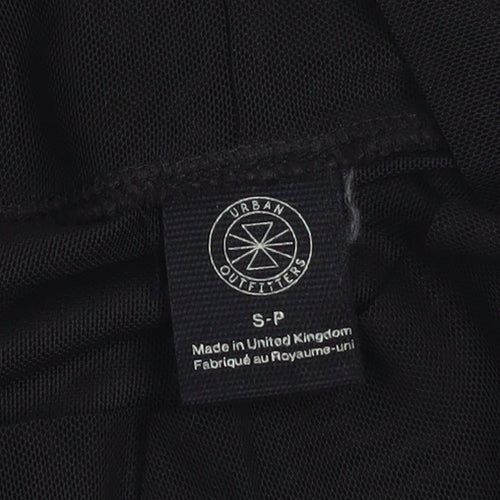 Urban Outfitters Women Black Mesh Long Sleeve Mock Neck Top S