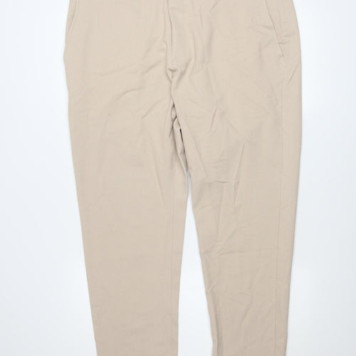 Zara Men Beige Slim Fit Chino Trousers Size M 33in Waist
