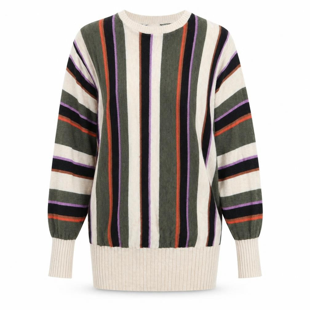 Marks and Spencer Women’s Multicoloured Striped Crew Neck Jumper Size S