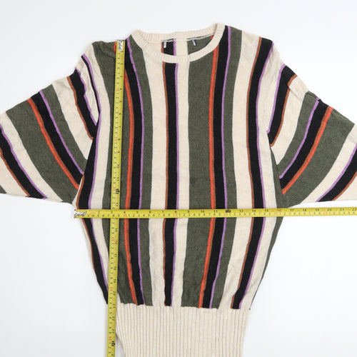 Marks and Spencer Women’s Multicoloured Striped Crew Neck Jumper Size S
