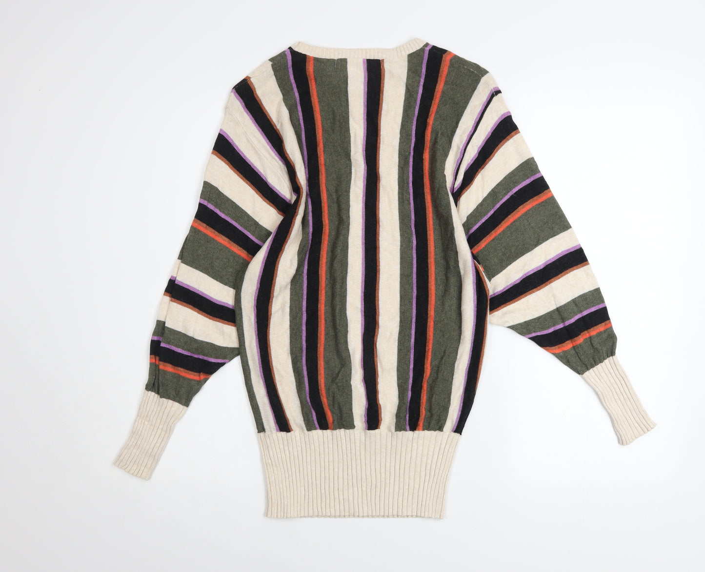Marks and Spencer Women’s Multicoloured Striped Crew Neck Jumper Size S