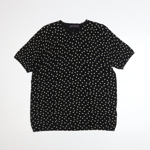 Marks and Spencer Womens Black Polka Dot Short Sleeve Blouse Size 18