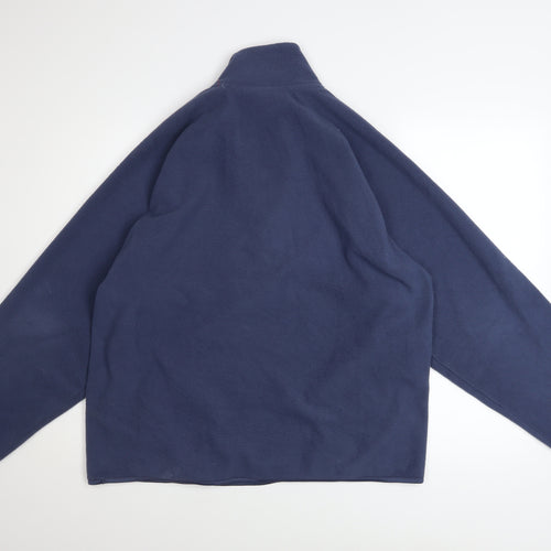 Animal Womens Blue Half Zip Fleece Sweatshirt UK 16 Pullover