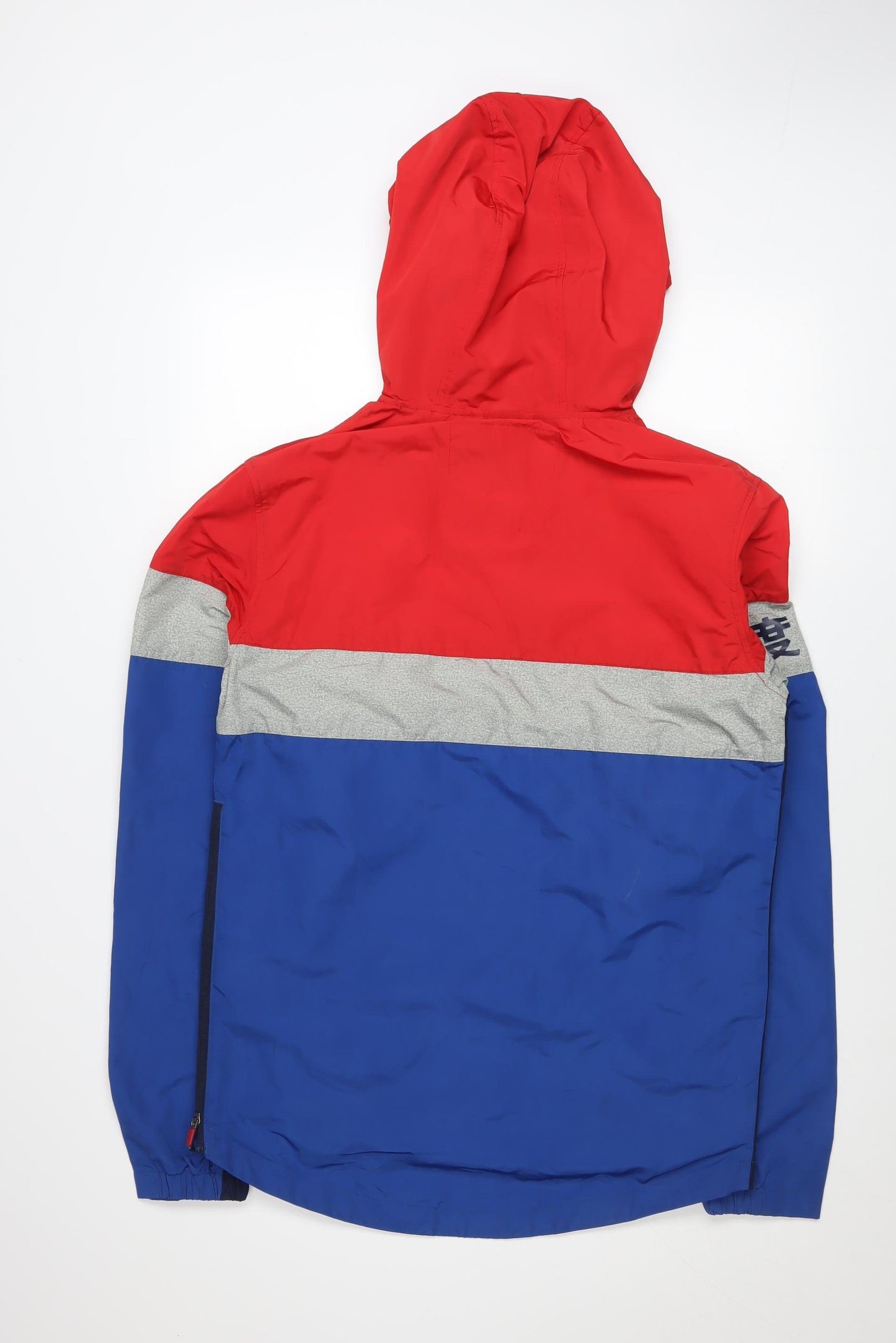 Superdry Men's Red Blue XS Windbreaker Hooded Lightweight Jacket