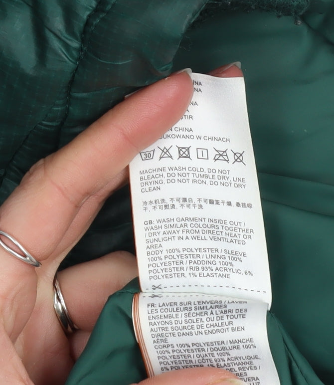 Superdry Men’s Green Storm Hooded Puffer Jacket Size S