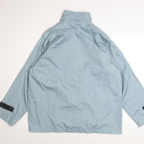 Anne de Lancay Women's Blue Nautical Rain Coat Jacket Size 14/16