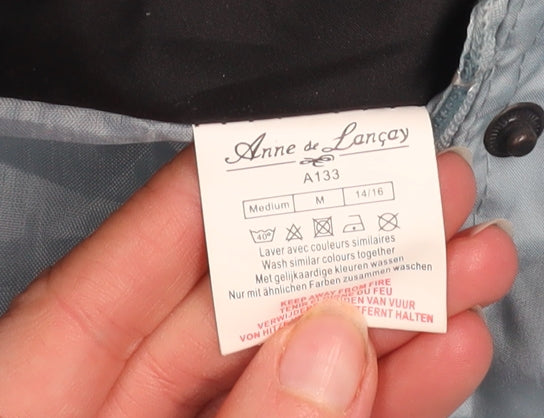 Anne de Lancay Women's Blue Nautical Rain Coat Jacket Size 14/16
