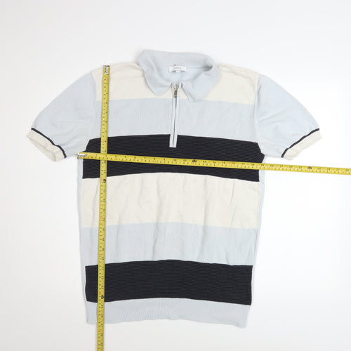 ARNE Men’s Multicoloured Striped Cotton Polo Shirt Size L