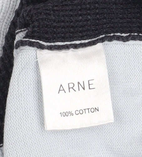 ARNE Men’s Multicoloured Striped Cotton Polo Shirt Size L