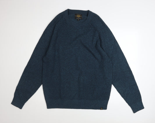 Next Mens Blue XL Crew Neck Knit Pullover Jumper Long Sleeve