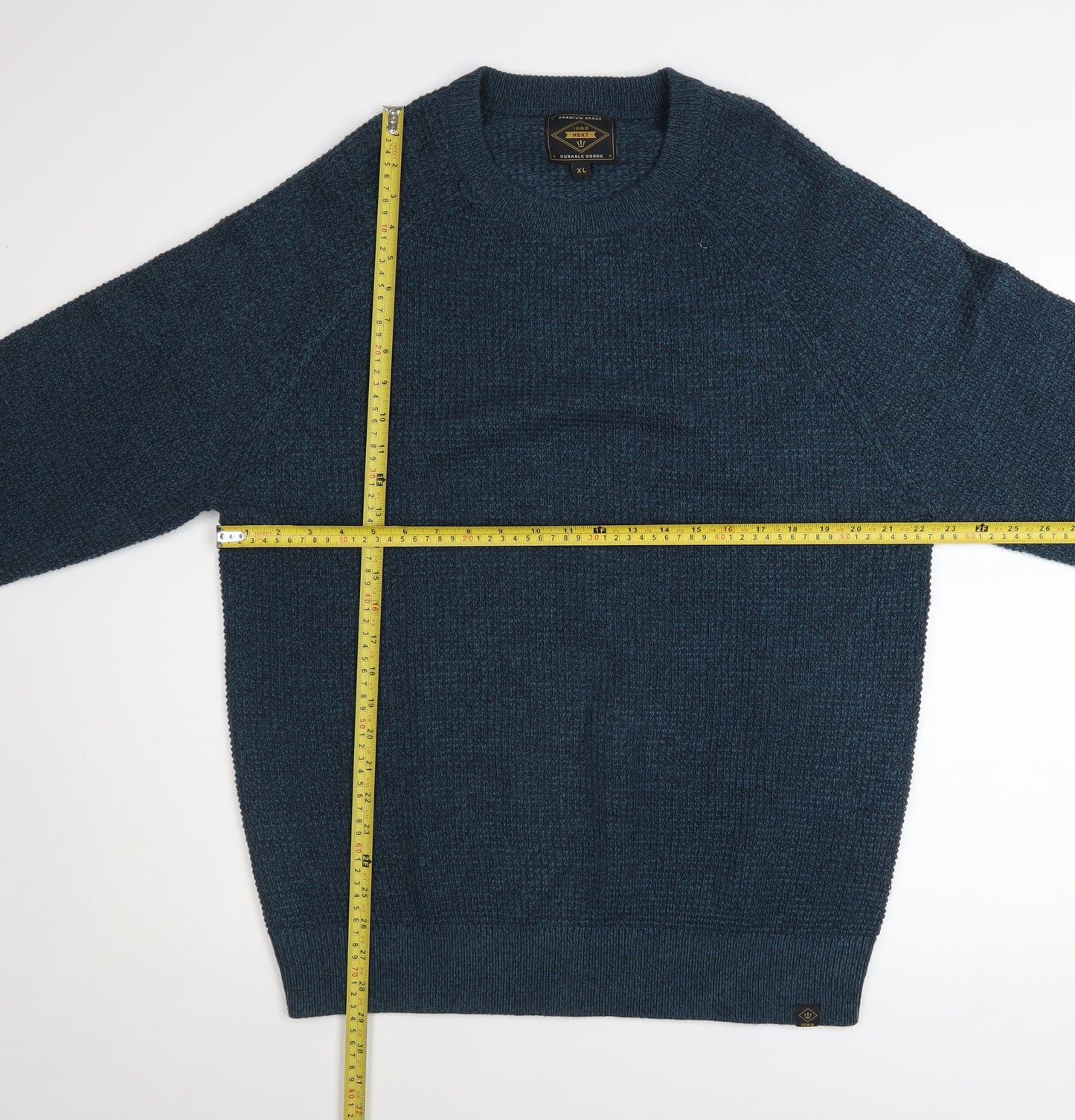 Next Mens Blue XL Crew Neck Knit Pullover Jumper Long Sleeve