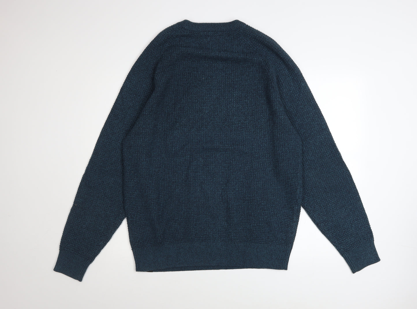 Next Mens Blue XL Crew Neck Knit Pullover Jumper Long Sleeve