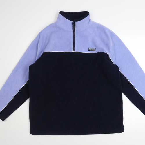 Maine New England Womens Blue Fleece 1/2 Zip Pullover Sweatshirt Size 12