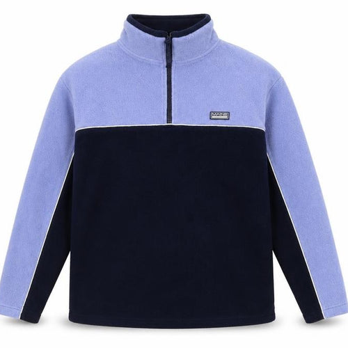 Maine New England Womens Blue Fleece 1/2 Zip Pullover Sweatshirt Size 12