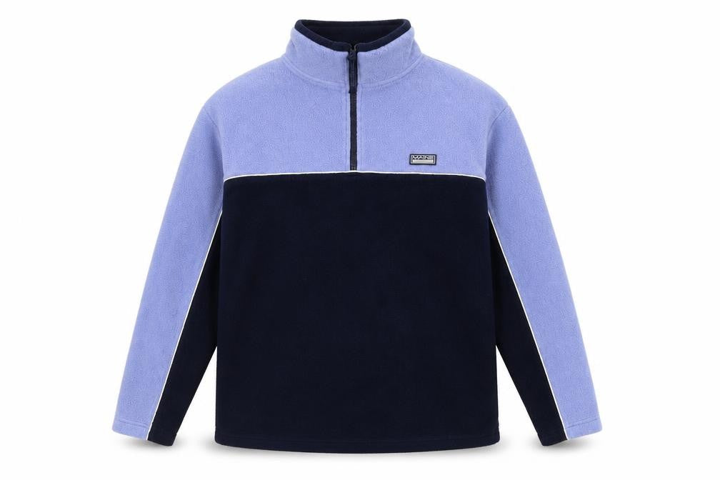 Maine New England Womens Blue Fleece 1/2 Zip Pullover Sweatshirt Size 12
