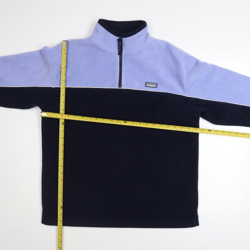 Maine New England Womens Blue Fleece 1/2 Zip Pullover Sweatshirt Size 12