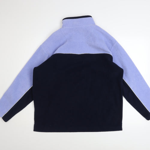 Maine New England Womens Blue Fleece 1/2 Zip Pullover Sweatshirt Size 12