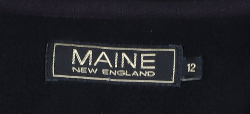 Maine New England Womens Blue Fleece 1/2 Zip Pullover Sweatshirt Size 12