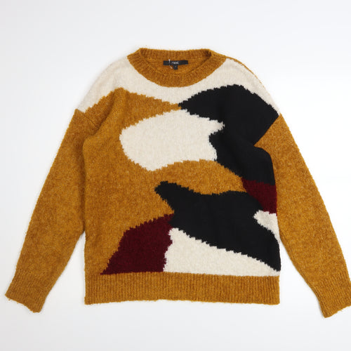Next Womens Multicoloured Chunky-Knit Pullover Jumper Size S