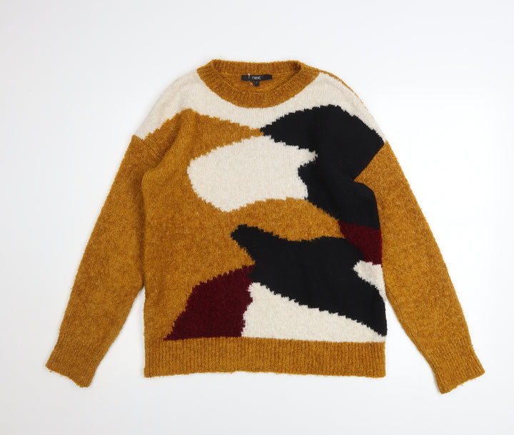 Next Womens Multicoloured Chunky-Knit Pullover Jumper Size S