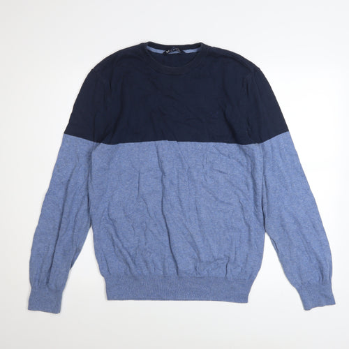 Crew Clothing Men’s Blue Cotton Pullover Jumper Size S