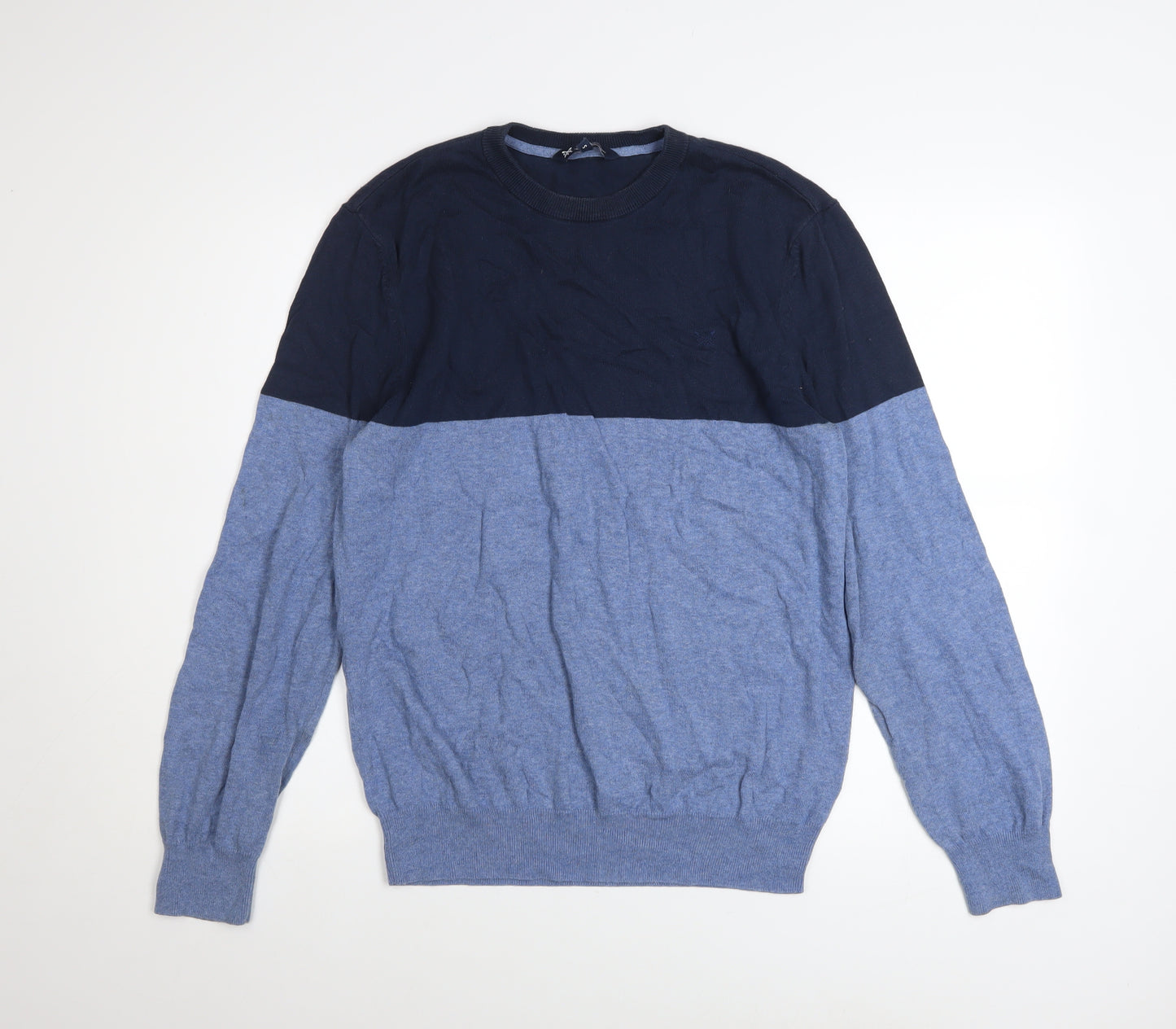 Crew Clothing Men’s Blue Cotton Pullover Jumper Size S
