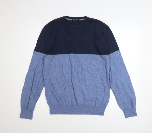 Crew Clothing Men’s Blue Cotton Pullover Jumper Size S