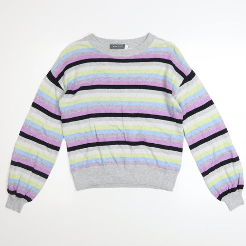 Mint Velvet Womens Multicoloured Striped Crew Neck Jumper Size 6