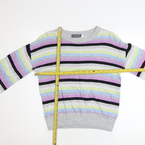 Mint Velvet Womens Multicoloured Striped Crew Neck Jumper Size 6