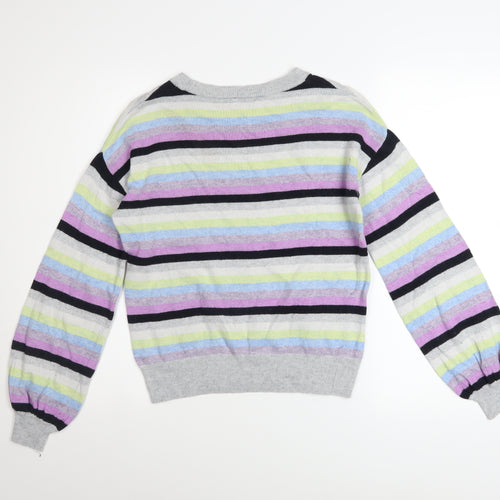 Mint Velvet Womens Multicoloured Striped Crew Neck Jumper Size 6
