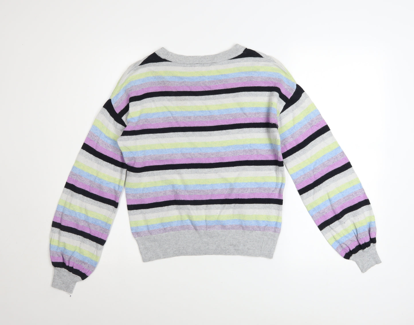 Mint Velvet Womens Multicoloured Striped Crew Neck Jumper Size 6