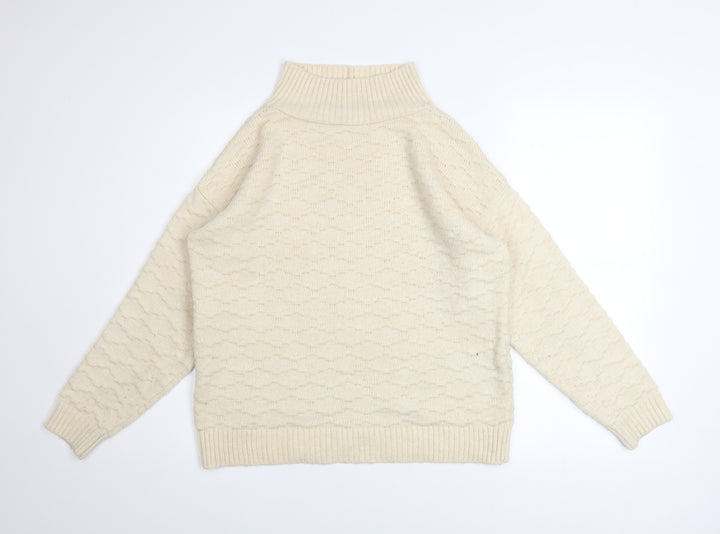 Next Women’s Ivory Mock Neck Knit Jumper Size S