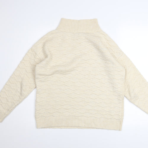 Next Women’s Ivory Mock Neck Knit Jumper Size S