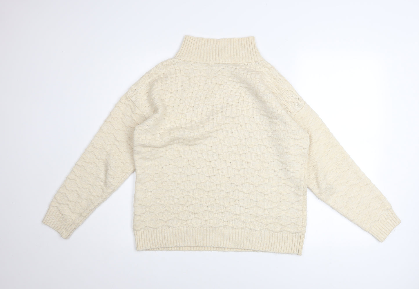 Next Women’s Ivory Mock Neck Knit Jumper Size S