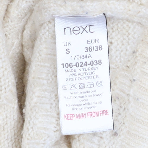 Next Women’s Ivory Mock Neck Knit Jumper Size S
