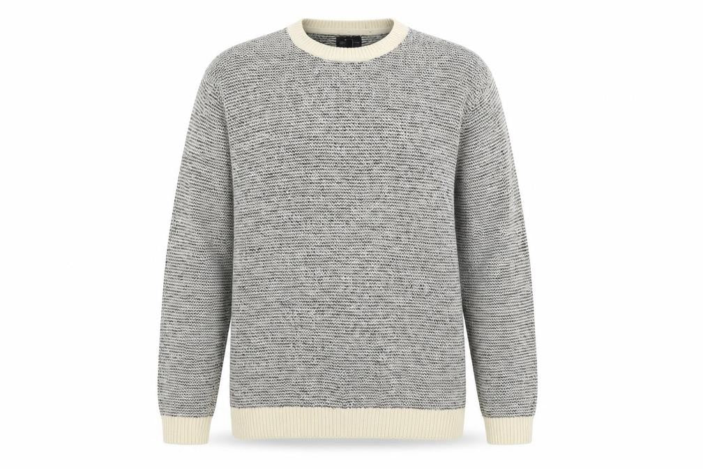 Front view of Next Men's Grey XL Crew Neck Wool Blend jumper