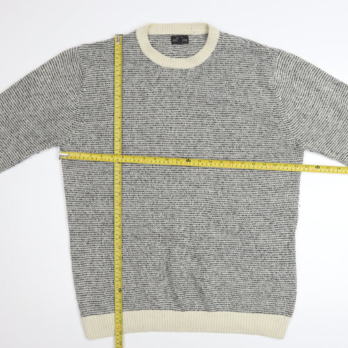 Next Men's Grey XL Crew Neck Wool Blend Pullover Jumper