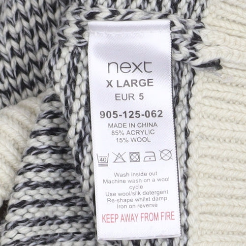 Next Men's Grey XL Crew Neck Wool Blend Pullover Jumper