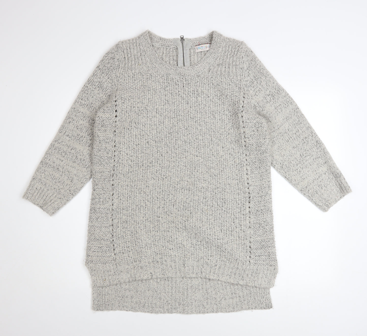 Marks and Spencer Women’s Grey Mix Chunky Knit Pullover Jumper Size 16