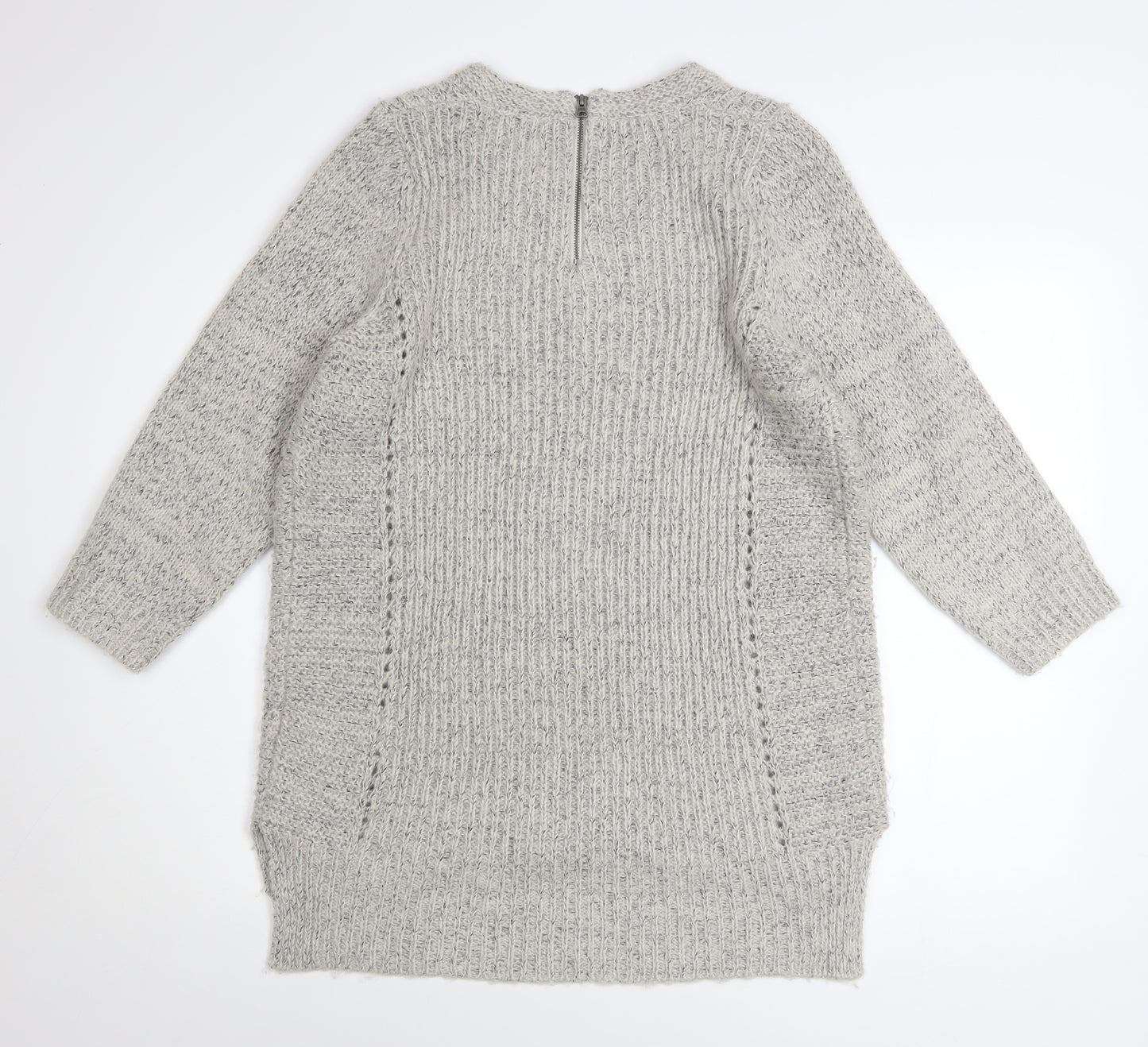 Marks and Spencer Women’s Grey Mix Chunky Knit Pullover Jumper Size 16
