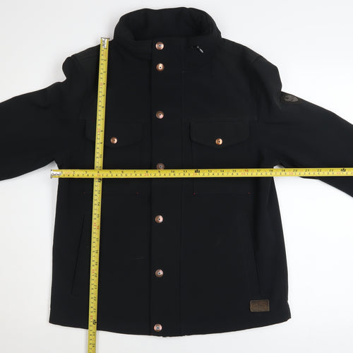 883 Police Men's Black Medium Utility Jacket with Buttons and Zip
