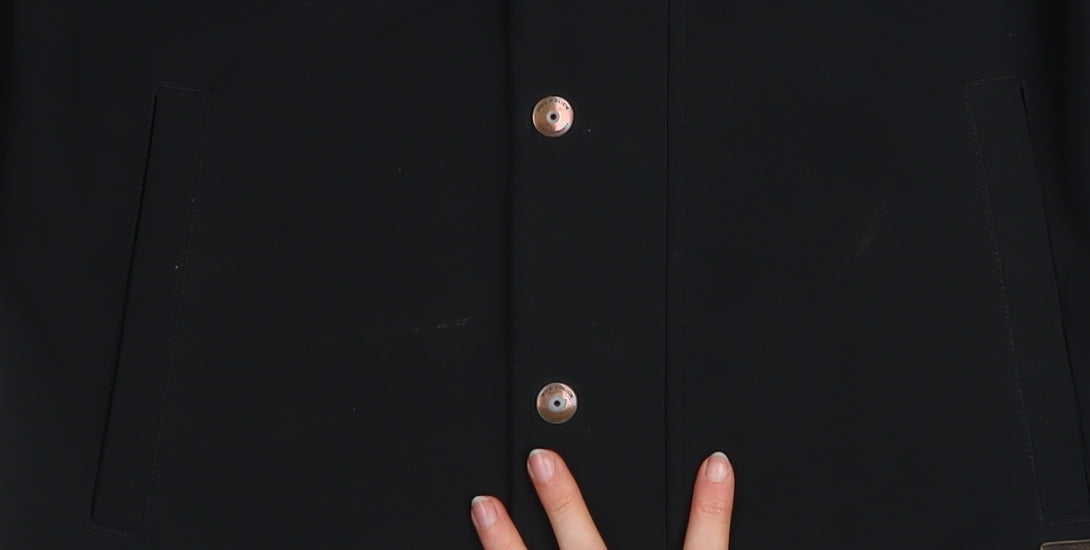 883 Police Men's Black Medium Utility Jacket with Buttons and Zip