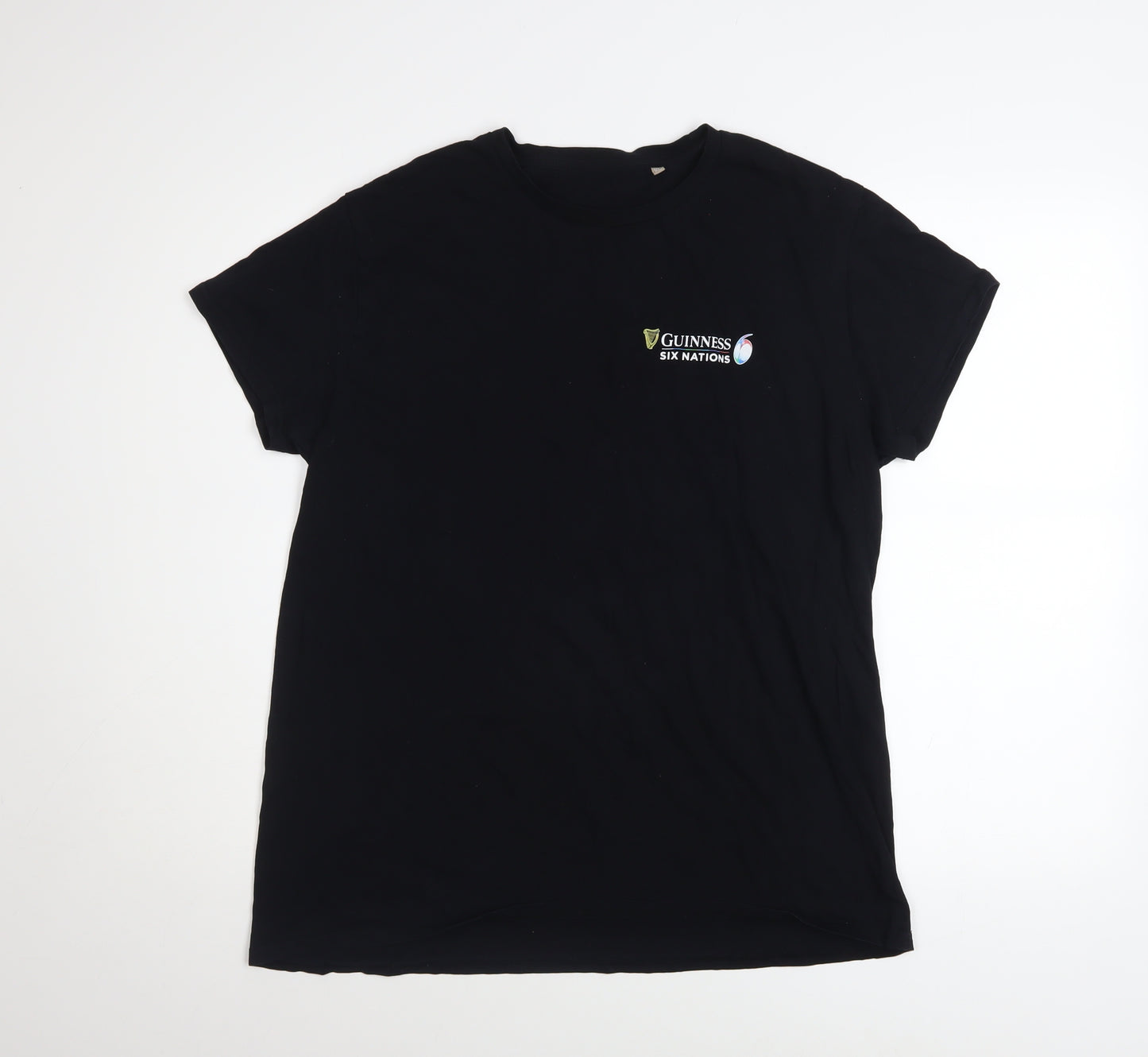 SOL'S Men's Black XL Guinness Six Nations Graphic T-Shirt