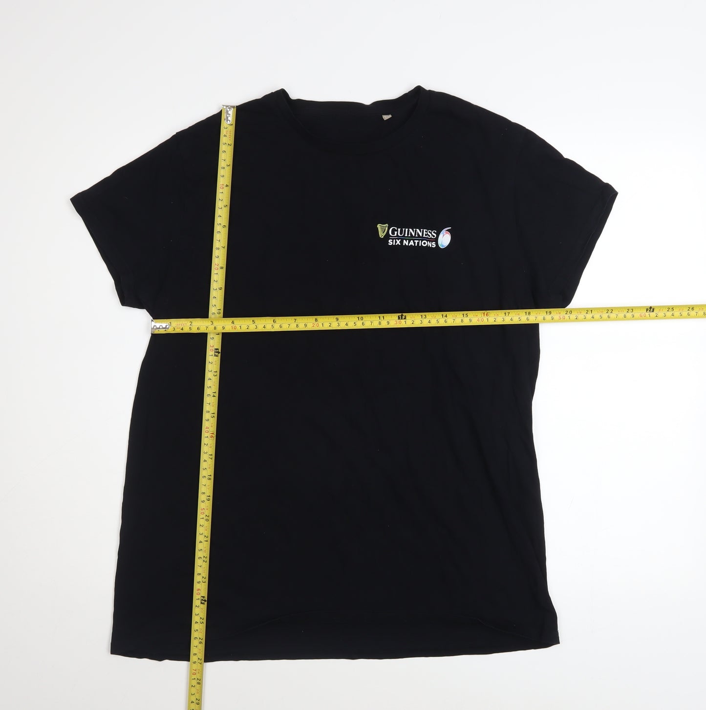 SOL'S Men's Black XL Guinness Six Nations Graphic T-Shirt